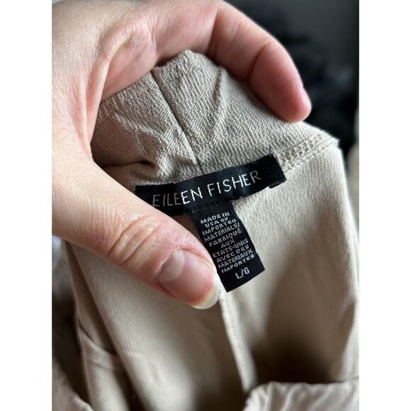 Eileen Fisher Tan Stretch Ponte Ankle Pants Size Large S22 Workplace Casual Wm’s - Picture 3 of 5
